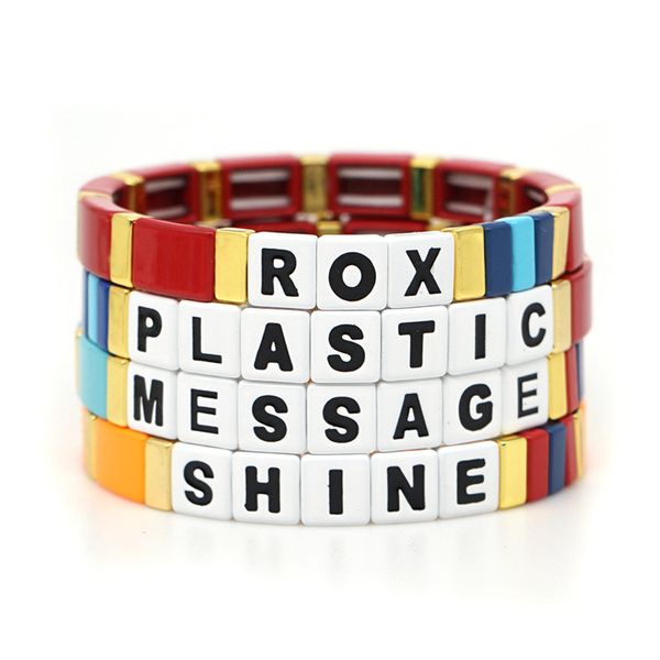 bohemian letter shiine bracelet&bangles handmade friendship braided stackable enamel rainbow tile bracelet fashio bangles, Black
bohemian letter shiine bracelet&bangles handmade friendship braided stackable enamel rainbow tile bracelet fashio bangles, Black