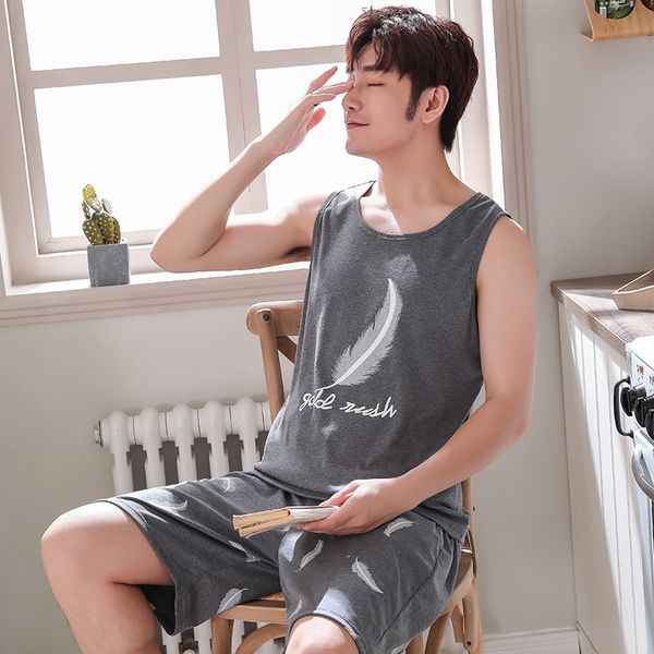 plus size l - 4xl sleepwear men's pajamas summer sleeveless vest sleepwear cotton pyjamas men lounge pajama sets, Black;brown
plus size l - 4xl sleepwear men's pajamas summer sleeveless vest sleepwear cotton pyjamas men lounge pajama sets, Black;brown
