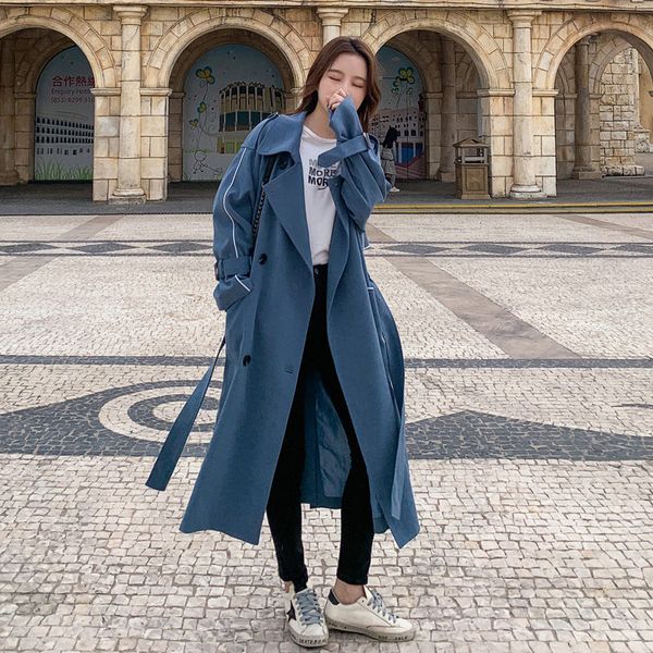 2020 spring and autumn new mid-length temperament british style coat female korean style popular windbreaker jacket bandage r158, Tan;black
2020 spring and autumn new mid-length temperament british style coat female korean style popular windbreaker jacket bandage r158, Tan;black