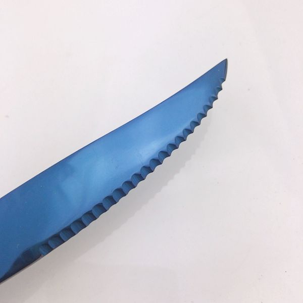 6 pcs modern royal shiny steak knife plated stainless steel cutlery dinnerware set serrated dinner black rainbow knives set
6 pcs modern royal shiny steak knife plated stainless steel cutlery dinnerware set serrated dinner black rainbow knives set