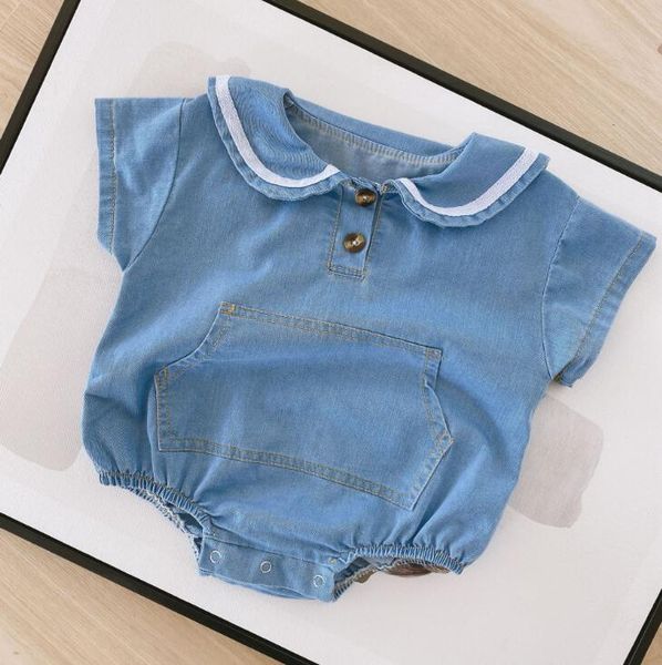 2020 new baby girls boys denim romper summer fashion babys jumpsuit 0-3 years hv864, Blue
2020 new baby girls boys denim romper summer fashion babys jumpsuit 0-3 years hv864, Blue