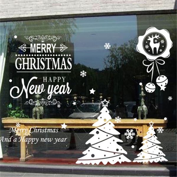 50x70cm 2019 merry christmas decorations for home new year shop glass window white deers bell decorative stickers navidad natal
50x70cm 2019 merry christmas decorations for home new year shop glass window white deers bell decorative stickers navidad natal