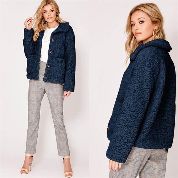2019 womens jackets autumn winter ladies cardigans warm jumper fleece faux fur coat female turn down collar outwear blue green, Black
2019 womens jackets autumn winter ladies cardigans warm jumper fleece faux fur coat female turn down collar outwear blue green, Black