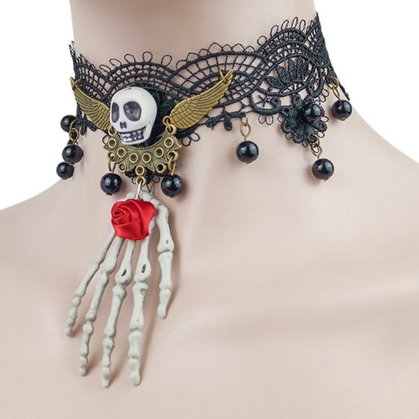 2019 hollowen ожерелья женщин черного кружево готического кулон choker череп кулон vampire цепь партия вечер одевает ювелирные изделия, Silver
2019 hollowen ожерелья женщин черного кружево готического кулон choker череп кулон vampire цепь партия вечер одевает ювелирные изделия, Silver