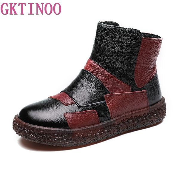 gktinoo 2019 women boots with fur winter leather handmade boots flat shoes mulitcolor genuine leather boots for women, Black 
gktinoo 2019 women boots with fur winter leather handmade boots flat shoes mulitcolor genuine leather boots for women, Black