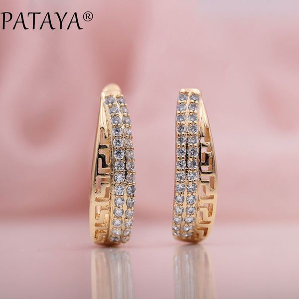 pataya new 585 rose gold micro-wax inlay natural zircon big long dangle earrings women hollow wedding party luxury fine jewelry, Silver
pataya new 585 rose gold micro-wax inlay natural zircon big long dangle earrings women hollow wedding party luxury fine jewelry, Silver