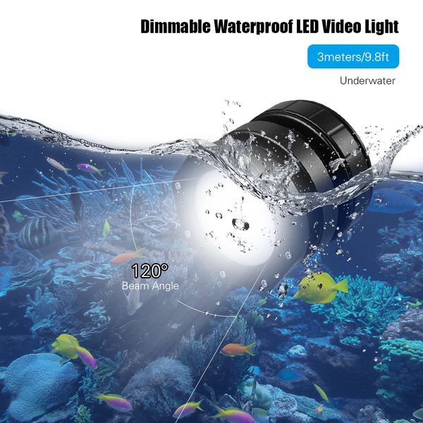 dimmable waterproof mini led video diving light fill-in lamp 5600k cri 95+ underwater 3m with shoe mount usb for gopro 7/6/5
dimmable waterproof mini led video diving light fill-in lamp 5600k cri 95+ underwater 3m with shoe mount usb for gopro 7/6/5