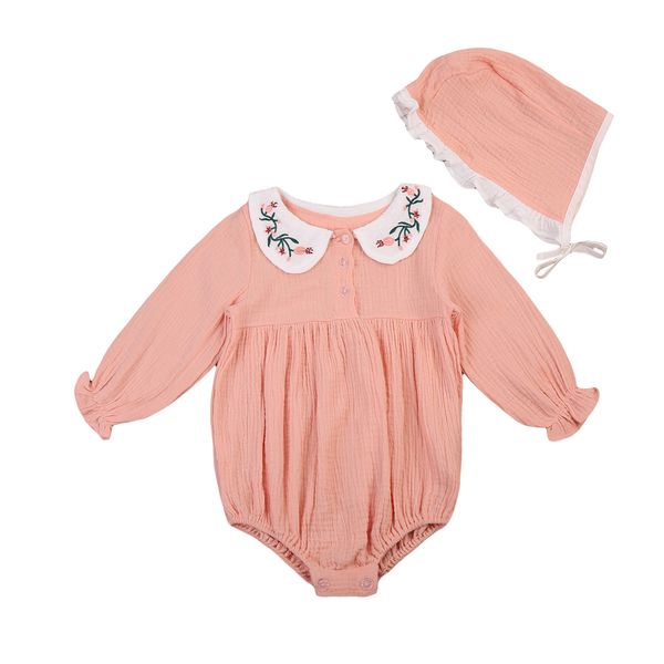 lovely newborn baby girls doll collar bodysuit +sun hat 2pcs clothes outfits set size 0-3y
lovely newborn baby girls doll collar bodysuit +sun hat 2pcs clothes outfits set size 0-3y