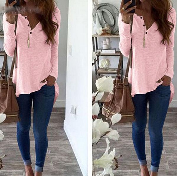 ladies womens blouses casual v neck women burst base shirt small button long sleeve shirts women clothes, White
ladies womens blouses casual v neck women burst base shirt small button long sleeve shirts women clothes, White