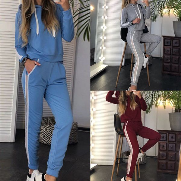 vertvie women 2-piece running set 2019 fashion side striped hooded tracksuit workout casual loose sweatshirts fleece joggers, Black;blue
vertvie women 2-piece running set 2019 fashion side striped hooded tracksuit workout casual loose sweatshirts fleece joggers, Black;blue