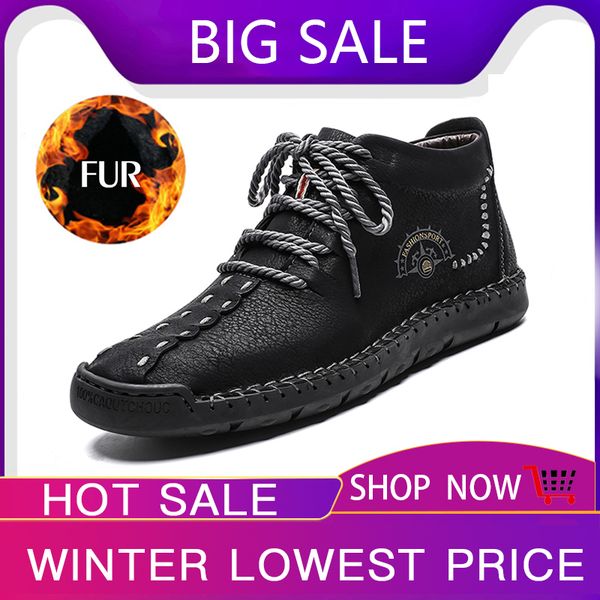 comfortable fashion snow boots men rubber leather men snow high-warm shoes lace up breathable work ankle shoes, Black
comfortable fashion snow boots men rubber leather men snow high-warm shoes lace up breathable work ankle shoes, Black