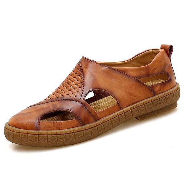summer men real leather sandals gladiator closed toe daily beach sandals shoes light soft men sandals male footwear, Black
summer men real leather sandals gladiator closed toe daily beach sandals shoes light soft men sandals male footwear, Black