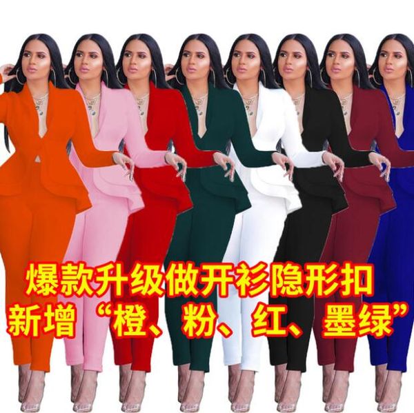 yooneedi 2019 autumn design 2 pcs women set 8 color solid ruffles v-neck full sleeve long pants cm610, White
yooneedi 2019 autumn design 2 pcs women set 8 color solid ruffles v-neck full sleeve long pants cm610, White