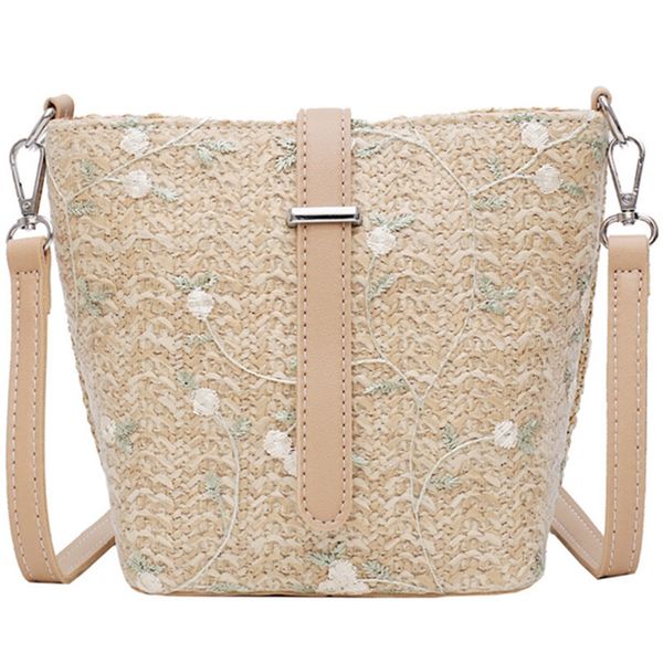 ladies beach lace embroidered decorative straw bucket bag square bag beach messenger
ladies beach lace embroidered decorative straw bucket bag square bag beach messenger