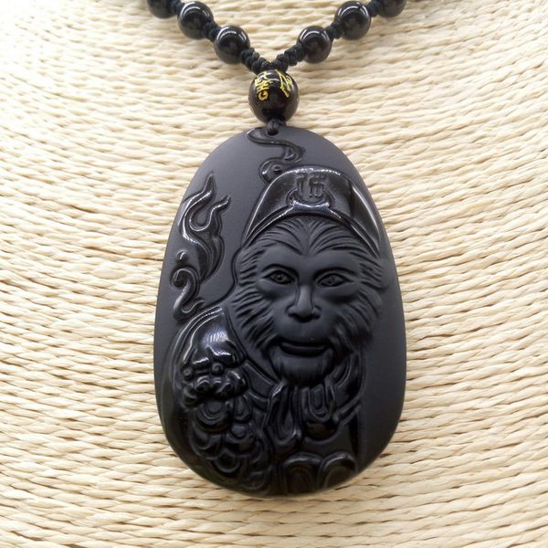 drop shipping fine carving natural obsidian wukong monkey necklace pendant mens pendant with chain, Silver
drop shipping fine carving natural obsidian wukong monkey necklace pendant mens pendant with chain, Silver