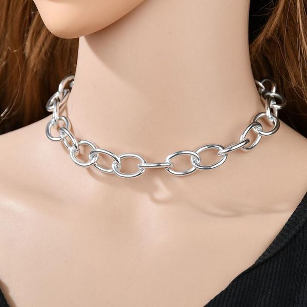 kingdeng gold chokers chain statement necklace women jewelry punk geometric personalized necklaces gothic chunky party torques, Silver
kingdeng gold chokers chain statement necklace women jewelry punk geometric personalized necklaces gothic chunky party torques, Silver