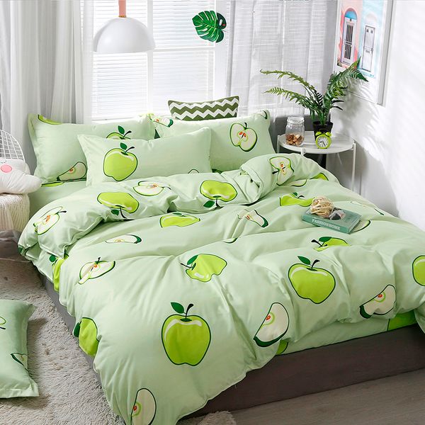 home textiles bedclothes green fruit duvet cover pillowcase set 2/3pcs kids bedding set king  double single size 
home textiles bedclothes green fruit duvet cover pillowcase set 2/3pcs kids bedding set king  double single size