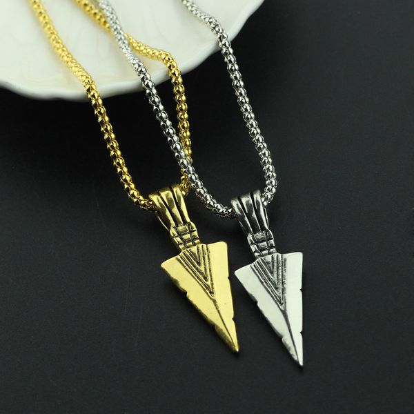new men's fashion jewelry gold silver black arrow head pendant long chain necklace mens necklaces gift
new men's fashion jewelry gold silver black arrow head pendant long chain necklace mens necklaces gift