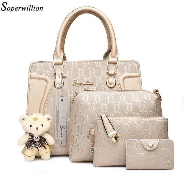 soperwillton luxury handbags women bag set designer 2019 purses and handbags set 4 pieces bags female bolsa feminina hard #1122 y190606
soperwillton luxury handbags women bag set designer 2019 purses and handbags set 4 pieces bags female bolsa feminina hard #1122 y190606