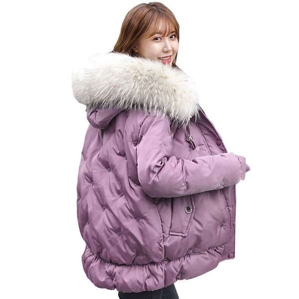 winter jacket women elegant thick warm hooded down jackets with artificial fur collar padded cotton coat outwear, Black
winter jacket women elegant thick warm hooded down jackets with artificial fur collar padded cotton coat outwear, Black