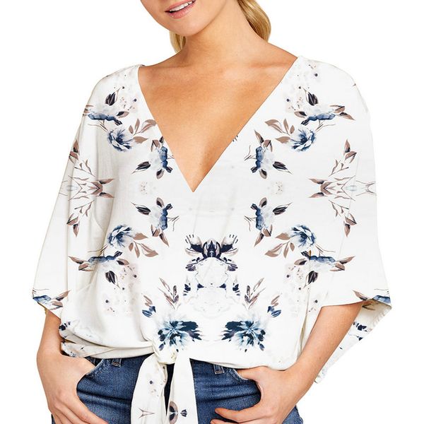 лето v-образным вырезом knotted блуза оранжевый bat рукавом wrap around блузка summer tops summer v-образным вырезом karfp, White
лето v-образным вырезом knotted блуза оранжевый bat рукавом wrap around блузка summer tops summer v-образным вырезом karfp, White