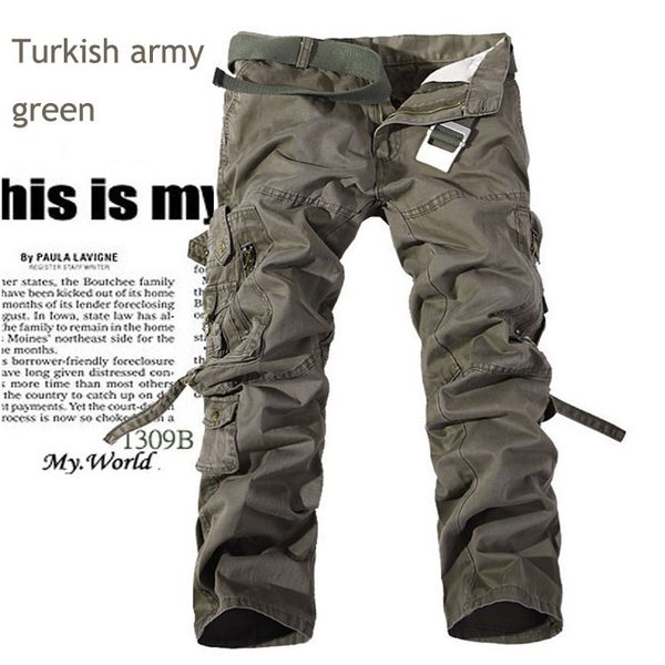 2019 multi-pocket cotton men's overalls outdoor casual straight loose military pants, Black;gray
2019 multi-pocket cotton men's overalls outdoor casual straight loose military pants, Black;gray