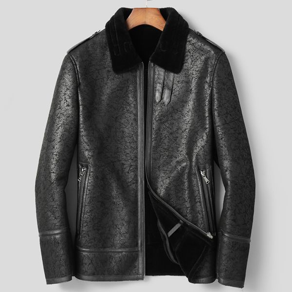 2019 winter warm men's real leather coat thick new outwear sheepskin fur coat male shearling leather plus size, Black
2019 winter warm men's real leather coat thick new outwear sheepskin fur coat male shearling leather plus size, Black
