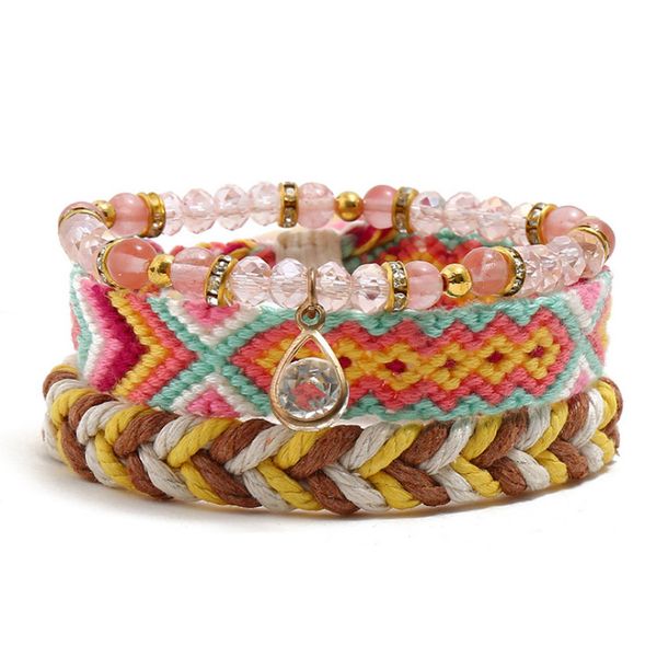 fashion bohemian women crystal bracelet cuff ethnic weave leather beads wrap bangle rhinestone charm wristbands set boho jewelry, Golden;silver
fashion bohemian women crystal bracelet cuff ethnic weave leather beads wrap bangle rhinestone charm wristbands set boho jewelry, Golden;silver