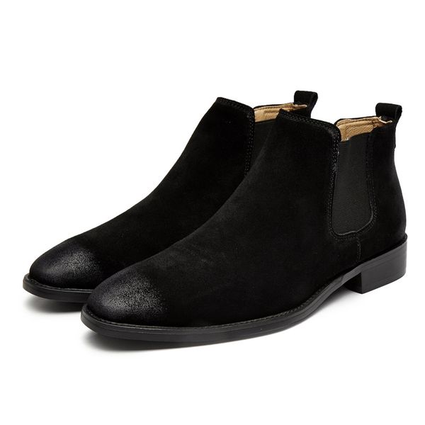 england style men casual ankle boots slip on boot comfortable cow suede leather shoes cowboy sneakers botas hombre, Black
england style men casual ankle boots slip on boot comfortable cow suede leather shoes cowboy sneakers botas hombre, Black