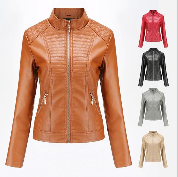 women designer jackets spring autumn leather sweatshirts winter fashion brand jacket casual zipper streetwear 5 colors available, Black;brown
women designer jackets spring autumn leather sweatshirts winter fashion brand jacket casual zipper streetwear 5 colors available, Black;brown