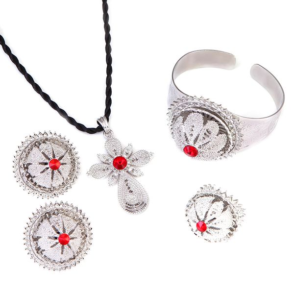 ethiopian rope necklaces set silver plated africa eritrea chain set dubai arab flower jewelry set, Black
ethiopian rope necklaces set silver plated africa eritrea chain set dubai arab flower jewelry set, Black