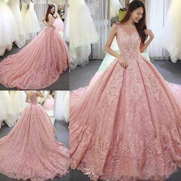 Luxury Pink Quinceanera Dresses A Line Jewel Neck Sweep Train Ball Gown Prom Dresses Lace Applique Backless Sweet 16 Gowns Custom
Luxury Pink Quinceanera Dresses A Line Jewel Neck Sweep Train Ball Gown Prom Dresses Lace Applique Backless Sweet 16 Gowns Custom