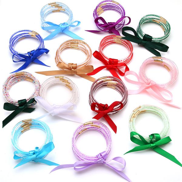 120 sets wholesale 5pcs/set 12 month birthstones glitter jelly bangles all weather stack silicone plastic glitter jelly bangles, Black
120 sets wholesale 5pcs/set 12 month birthstones glitter jelly bangles all weather stack silicone plastic glitter jelly bangles, Black