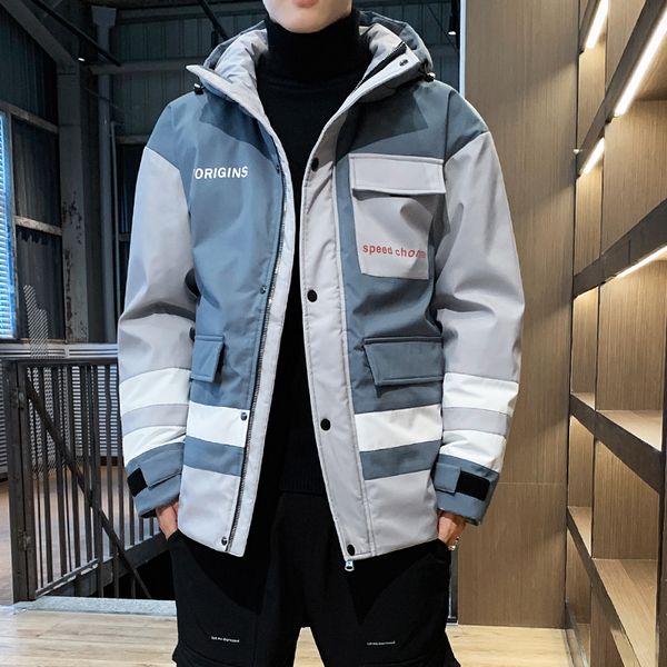 2019 new fashion patchwork design men's winter parka jacket warm coat man hooded jacket windbreaker parkas, Black
2019 new fashion patchwork design men's winter parka jacket warm coat man hooded jacket windbreaker parkas, Black