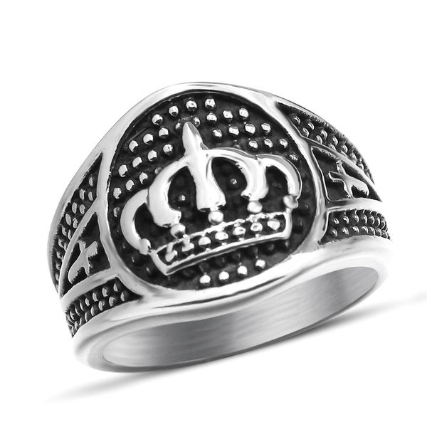 men's 316l stainless steel silver vintage king crown ring punk rock retro finger ring for male women fashion jewelry
men's 316l stainless steel silver vintage king crown ring punk rock retro finger ring for male women fashion jewelry