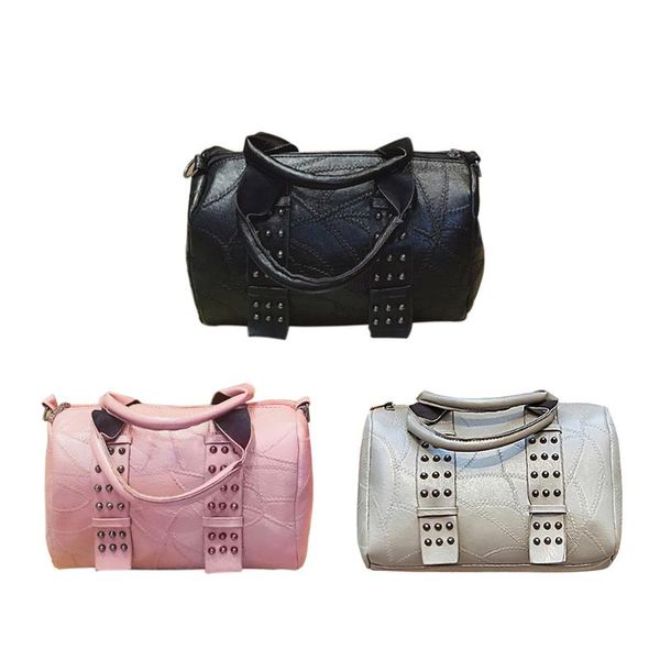 vintage pu leather female handle bags rivet chain larger capacity women hair ball shoulder motorcycle messenger bag
vintage pu leather female handle bags rivet chain larger capacity women hair ball shoulder motorcycle messenger bag
