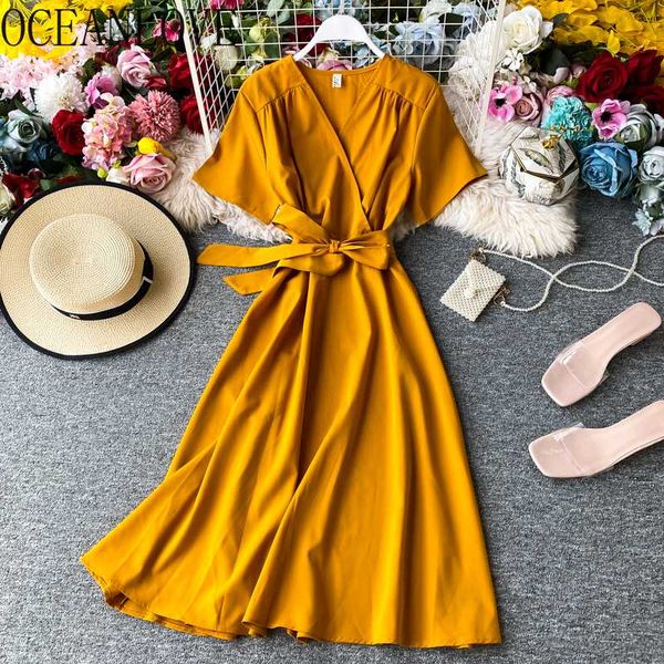 oceanlove solid bow fashion vestidos elegant bandage bow korean chic women dress v neck 2020 summer dresses a-line 16689, Black;gray
oceanlove solid bow fashion vestidos elegant bandage bow korean chic women dress v neck 2020 summer dresses a-line 16689, Black;gray