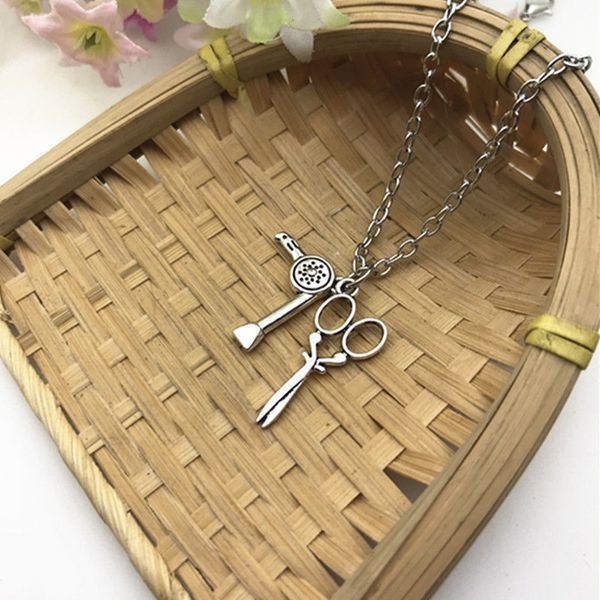 zinc alloy ancient silver scissors hair dryer charm pendant 45cm cross chain necklace couple hair dresser jewelry valentine's day prese
zinc alloy ancient silver scissors hair dryer charm pendant 45cm cross chain necklace couple hair dresser jewelry valentine's day prese