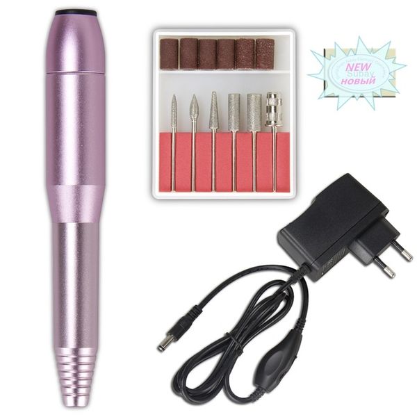 professional pink electric nail drill pen 6 bits nail nursing kit pedicure & manicure polish machine nail art tool
professional pink electric nail drill pen 6 bits nail nursing kit pedicure & manicure polish machine nail art tool