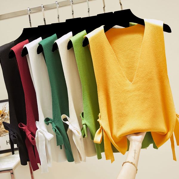 ladies vest korean tide sweater vest knitted outer wear loose spring autumn new fashion v-neck waistcoat ladies bow l78, Black;white
ladies vest korean tide sweater vest knitted outer wear loose spring autumn new fashion v-neck waistcoat ladies bow l78, Black;white