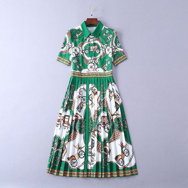 milan runway dress 2019 spring summer short sleeve lapel neck print draped designer dress brand same style dress 040318, Black
milan runway dress 2019 spring summer short sleeve lapel neck print draped designer dress brand same style dress 040318, Black