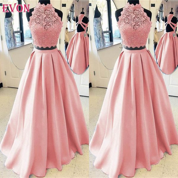 vestidos de fiesta largos elegantes de gala pink two piece a line prom dresses long 2019 lace strain formal dresses, White;black
vestidos de fiesta largos elegantes de gala pink two piece a line prom dresses long 2019 lace strain formal dresses, White;black