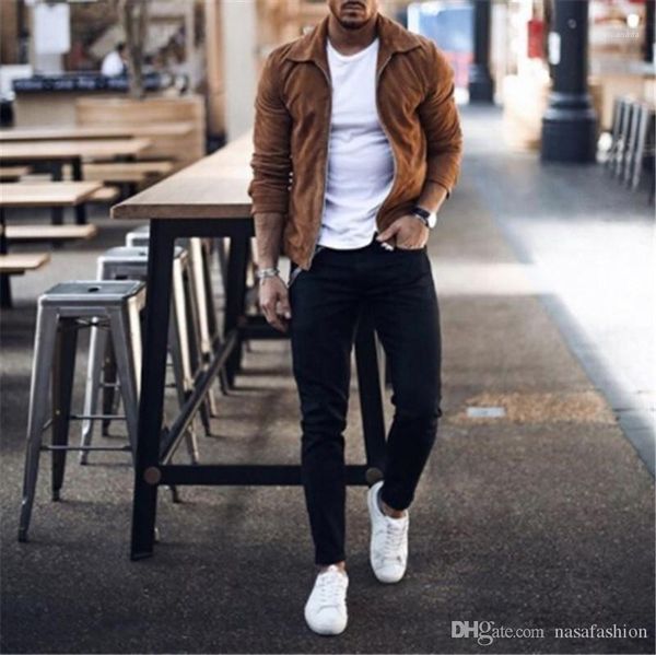 brief long sleeve loose laple neck zipper casual coat spring autumn men clothes designer men jacket, Black;brown
brief long sleeve loose laple neck zipper casual coat spring autumn men clothes designer men jacket, Black;brown