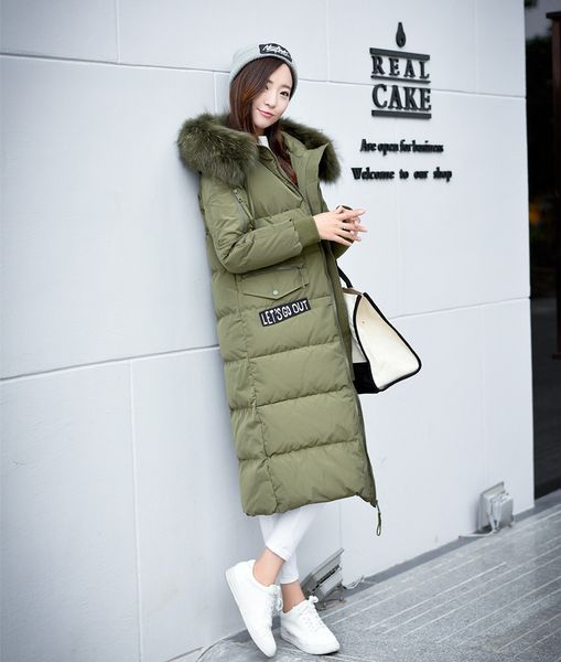 long down jacket female winter duck down coat real fur snow parka women outerwear overcoar slim fit big sizes 6xl green, Black
long down jacket female winter duck down coat real fur snow parka women outerwear overcoar slim fit big sizes 6xl green, Black