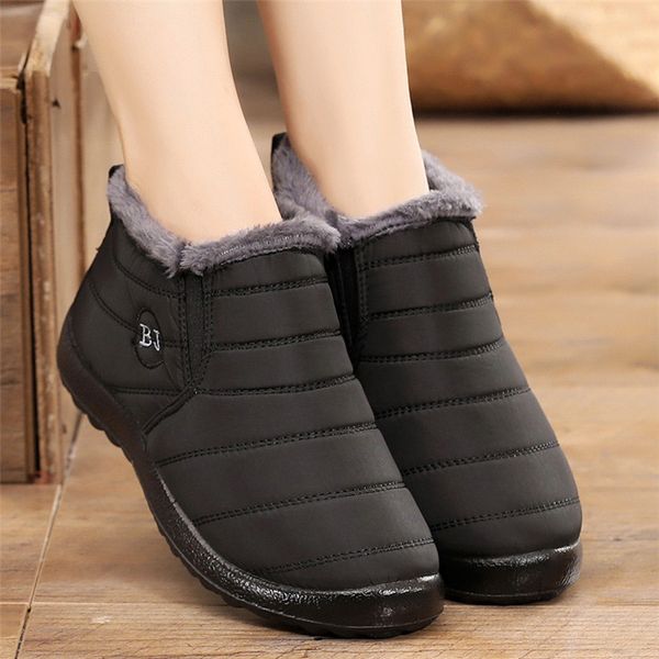 women snow boots fashion warm plush waterproof winter boots women shoes solid ankle casual shoes woman zapatos de mujer, Black
women snow boots fashion warm plush waterproof winter boots women shoes solid ankle casual shoes woman zapatos de mujer, Black
