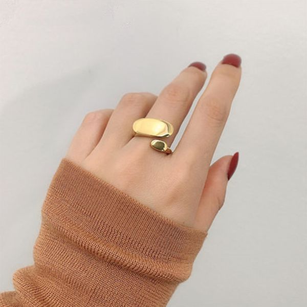 aomu 2020 new irregular circle metal gold color rings minimalist geometric round rings for women jewelry adjustable, Golden;silver 
aomu 2020 new irregular circle metal gold color rings minimalist geometric round rings for women jewelry adjustable, Golden;silver