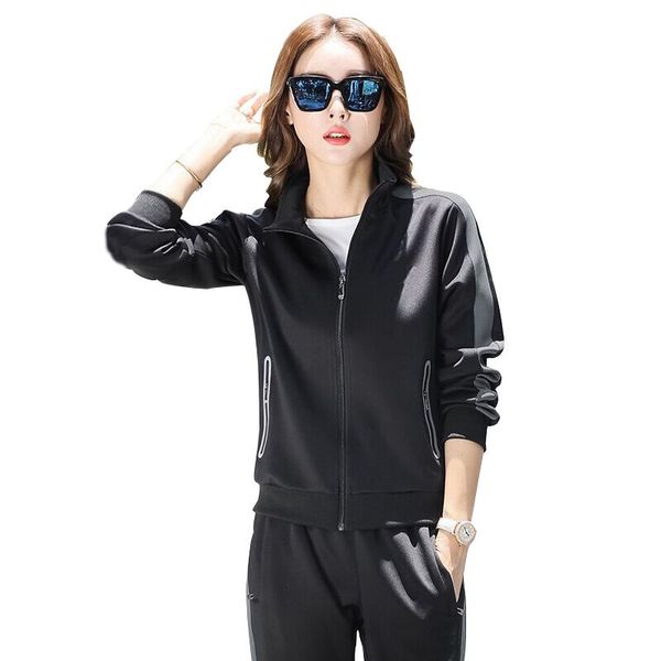 2018 autumn new women casual two piece set fashion sportswear striped zipper hoodies + pants sporting suits women clothing, White
2018 autumn new women casual two piece set fashion sportswear striped zipper hoodies + pants sporting suits women clothing, White
