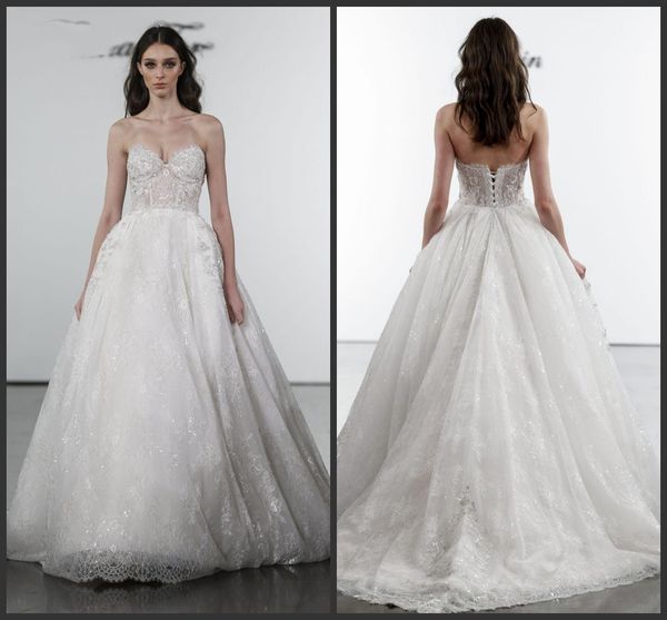 2019 new pnina tornai princess wedding dresses sweetheart neck sequined lace beach bridal gowns corset back beach wedding dress custom, White
2019 new pnina tornai princess wedding dresses sweetheart neck sequined lace beach bridal gowns corset back beach wedding dress custom, White