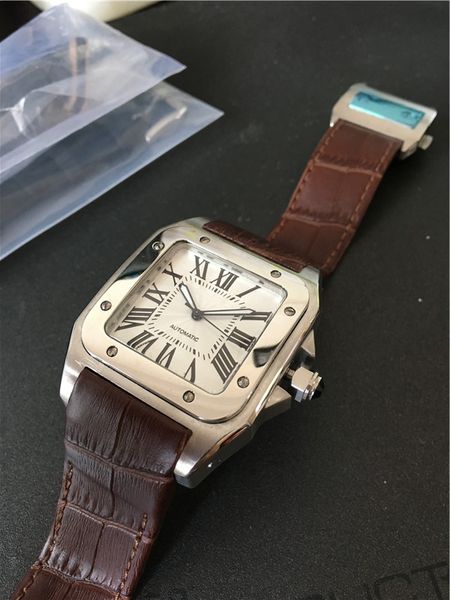 man watch casual watches for male automatic movement stainless steel 40mm watchcase leather strap wristwatch 064-2, Slivery;brown
man watch casual watches for male automatic movement stainless steel 40mm watchcase leather strap wristwatch 064-2, Slivery;brown