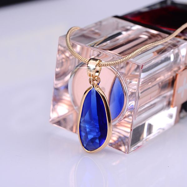 new popular womens gift natural gemstone pendant rose gold plated snake chian necklace, Silver
new popular womens gift natural gemstone pendant rose gold plated snake chian necklace, Silver